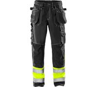 Fristads Pantaloni da lavoro ad alta visibilità hi-vis classe 1 247 FAS nero D104