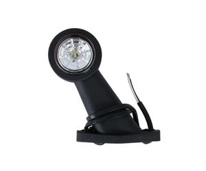 Fristom FT-009C Luce di Posizione a LED Bianca Rossa Anteriore Posteriore Universale 12V 24V Braccio Gomma Angolato Cavo 0,5m Impermeabile IP68 per Rimorchio Camion Macchine Agricole