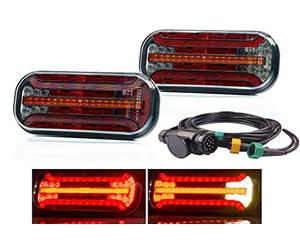 Fristom Luci posteriori a LED, 12 V/24 V, set di cavi da 5 m, con spina a 13 poli
