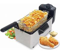 Friteuse Acier inoxydable double bac DFX600, 2 thermostats indépendants 6L chaqu