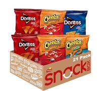 Frito-Lay Doritos & Cheetos Mix Variety Pack, sacchetti per snack monodose, 21 pezzi, tortilla chips Doritos, snack al gusto di formaggio