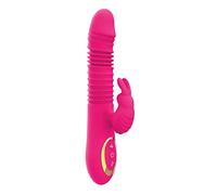 Fritosy Vibratore a Spinta, Vibratore Clitorideo Punto G Impermeabile e Ricaricabile Vibratore Dildo in Silicone Realistico con 10 Modalità di Vibrazione di Frequenza, Giocattoli Sessuali Donne Rosso