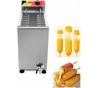 Frittatrice Elettrica Commerciale Di 24L In Acciaio Inox Per Fare Formaggio Coreano, Salsicce, Pali Di Waffle, Mozzarella, 12 Ganchi, Per Aperitivi.