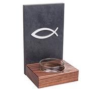 Fritz Cox 361904 - Portalumini in ardesia, con motivo a pesci