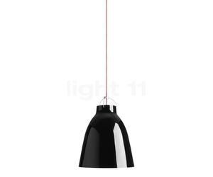Fritz Hansen Caravaggio Lampada a sospension, nero/cavo rosso - ø16,5 cm