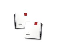 Fritz!Mesh Set 1600 da 2 pezzi (2 x Fritz!Ripetitore, ideale per router Internet o modem in fibra ottica (ONT), copertura Wi-Fi per 3-5 stanze, Wi-Fi 6 fino a 3.000 Mbit/s, versione tedesca)