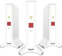 Fritz!Mesh Set 4200 3 set (3 X Fritz!Ripetitore, ideale per router Internet o modem in fibra ottica (ONT), copertura Wi-Fi per 5-7 stanze, Triband Wi-Fi 6 fino a 4.200 Mbit/s, versione tedesca)