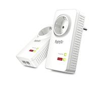 FRITZ!Powerline 1220 Set | Internet tramite la presa | Fino a 1,2 Gbit/s | 2 LAN gigabit per adattatore, ideale per NAS e smart TV, configurazione facile, massima sicurezza, Developed in Europe