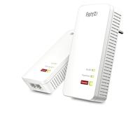 FRITZ!Powerline 1240 AX WLAN Set 1200 Mbit/s Collegamento ethernet LAN Wi-Fi Bianco 2 pz (FRITZ POWERLINE 1240AX WLAN SET - DE