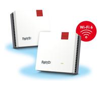 FRITZ!Mesh Wi-Fi Set 1600 (Confezione da 2) - Mesh WiFi fino a 3.000 Mbit/s, Dual Band, Plug & Play, Compatibile con tutti i Router, Aggiornamenti Gratuiti, Made in Europe, 5 Anni di Garanzia, per 5