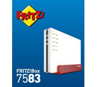 FRITZ!Box 7583 VDSL INT router wireless Gigabit Ethernet Dual-band (2.4 GHz/5 GHz) Rosso, Bianco