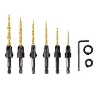FRITZFURT 2800-6105 Kit mecchie da legno 8 parti 4 mm, 6 mm, 8 mm, 10 mm, 12 m
