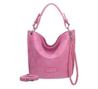 Fritzi aus Preussen Fritzi31N Vintage Squeezy Pink Hobo Donna Borsa a Spalla Borsa a Mano Tempo Libero Viaggio Festival Città Ecopelle Vegana Effetto Vintage 28 x 26 x 13 cm, Fucsia