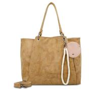 Fritzi42N Vintage Shopper Donna in Ecopelle Borsa a Mano Borsa a Spalla Festival Città Vegana Tasca Rimovibile Effetto Vintage 33 x 45 x 18 cm - Nero, Rosa, Marrone, Verde, Grigio, Rosa, Blu, Curry