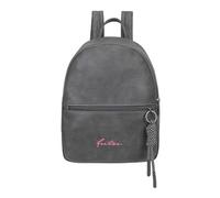 Fritzi Backpack Lou Grey Donna Zaino Similpelle Cerniera Tasca Interna Tasche Aperte Quotidiano Tempo Libero Viaggio Scuola Lavoro 25 x 29 x 10 cm, Grigio