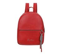 Fritzi Backpack Lou Red Donna Zaino Similpelle Cerniera Tasca Interna Tasche Aperte Quotidiano Tempo Libero Viaggio Scuola Lavoro 25 x 29 x 10 cm, Rosso