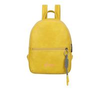 Fritzi Backpack Lou Yellow Donna Zaino Similpelle Cerniera Tasca Interna Tasche Aperte Quotidiano Tempo Libero Viaggio Scuola Lavoro 25 x 29 x 10 cm, Giallo