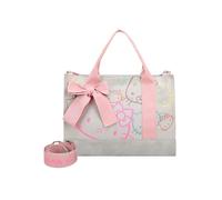 Fritzi Canvas Hello Kitty Tote Bag Limited Outline borsa shopper donna canvas a spalla capiente con cerniera uso quotidiano tempo libero lavoro shopping città 29,5 x 40 x 14 cm - Grigio, Nero