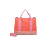 Fritzi Canvas Tote Bag Canvas Fruity Shopper Borsa Donna Misto Cotone Grande Tote Bag con Tracolla per Città Festival Spiaggia Vegan 29,5 x 40 x 14 cm, Arancione