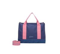 Fritzi Canvas Tote Bag Canvas Navy Shopper Borsa Donna Misto Cotone Grande Tote Bag con Tracolla per Città Festival Spiaggia Vegan 29,5 x 40 x 14 cm, Blu Navy