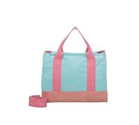 Fritzi Canvas Tote Bag Canvas Pooly Shopper Borsa Donna Misto Cotone Grande Tote Bag con Tracolla per Città Festival Spiaggia Vegan 29,5 x 40 x 14 cm, Menta Pastello