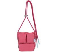 Fritzi Donny Cross, borsa a tracolla da donna, in tela, per festival, City vegan, misto cotone, 3 scomparti con cerniera, 18 x 14 x 7 cm, rosa, verde, rosa, beige, rosé