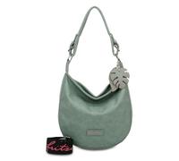Fritzi Hoja Hobo Borsa Hobo Donna a Spalla e Tracolla Similpelle con Cerniera e Tracolla Regolabile Rimovibile per Uso Quotidiano Lavoro Tempo Libero Casual 10 L - Grigio, Nero, Blu, Verde, Marrone