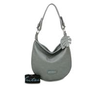 Fritzi Hoja Hobo Borsa Hobo Donna a Spalla e Tracolla Similpelle con Cerniera e Tracolla Regolabile Rimovibile per Uso Quotidiano Lavoro Tempo Libero Casual 10 L - Grigio, Nero, Blu, Verde, Marrone