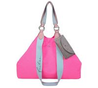 Fritzi Izzy Canvas Neon Pink Shopper Donna Grande Borsa Tote in Cotone con Custodia Occhiali Rimovibile Vegan per Spiaggia Città Festival Mare 36 x 50 x 16 cm, Rosa Neon