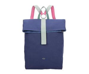 Fritzi Izzy03 Canvas Navy Rucksack Zaino Donna in Cotone con Tracolle Regolabili Vegan per Città Università 40 x 30,5 x 18 cm, Blu