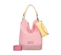 Fritzi Izzy07 Olga Canvas Candy Hobo Borsa a Spalla Donna in Cotone con Custodia Occhiali Rimovibile e Tracolla Vegan per Spiaggia Città Festival 37 x 27 x 17 cm, Rosa