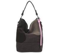 Fritzi Olga Limited Happy Flocked Heritage Soft Coffee Hobo Borsa a Spalla Ecopelle Donna Hobo Bag per Festival e Città Vegana con Dettagli Flocked 37 x 27 x 17 cm, Marrone Caldo