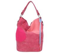 Fritzi Olga Limited Happy Flocked Jive Soft Berry Hobo Borsa a Spalla Ecopelle Donna Hobo Bag per Festival e Città Vegana con Dettagli Flocked 37 x 27 x 17 cm, Rosa Vivace