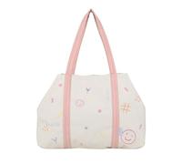 Fritzi Simply Shopper Limited Embro Fun borsa shopper donna canvas con ricamo vegana borsa a spalla capiente con cerniera festival città shopping viaggio 29 x 44 x 16 cm - Antracite, Beige