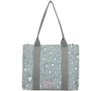 Fritzi Tote Shopper Medium Leo borsa shopper donna canvas stampa leopardata vegana tote borsa a spalla capiente con cerniera festival città shopping tempo libero 26 x 33 x 14 cm - Rosa, Verde, Beige