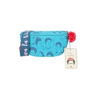 Fritzi x Frida Kahlo Bum Bag Limited - Marsupio da donna in tela, con chiusura lampo, scomparto interno, per tutti i giorni, viaggi, festival, 12 x 29 x 9 cm, viola, turchese, azzurro, rosa, verde