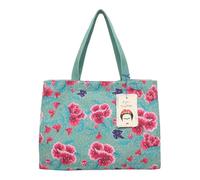 Fritzi x Frida Kahlo Easy 01 Canvas Limited borsa shopper donna canvas borsa a spalla capiente con cerniera quotidiano 34 x 46,5 x 23 cm - Beige, Blu, Azzurro, Rosso, Viola, Tortora, Verde, Corallo