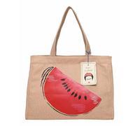 Fritzi x Frida Kahlo Easy 01 Canvas Limited borsa shopper donna canvas borsa a spalla capiente con cerniera quotidiano 34 x 46,5 x 23 cm - Beige, Blu, Azzurro, Rosso, Viola, Tortora, Verde, Corallo