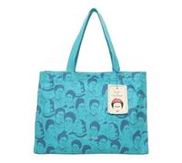 Fritzi x Frida Kahlo Easy 01 Canvas Limited borsa shopper donna canvas borsa a spalla capiente con cerniera quotidiano 34 x 46,5 x 23 cm - Beige, Blu, Azzurro, Rosso, Viola, Tortora, Verde, Corallo