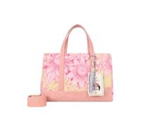 Fritzi x Frida Kahlo Easy Tote Limited Bloom Borsa Donna Borsa a Spalla Tote Bag Canvas Cerniera Tasca Interna Tasca Aperta Tracolla Viaggi Tempo Libero 29 x 40 x 16 cm - Giallo Rosa, Verde Rosa