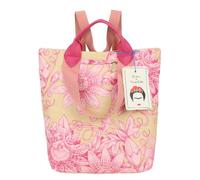 Fritzi x Frida Kahlo Ju Limited Bloom Sunny Zaino Donna Canvas Cerniera Tasca Interna Tasche Aperte Spallacci Regolabili Manico Corto Giorni Viaggi Tempo Libero 28,5 x 35,5 x 11,5 cm, Giallo Rosa
