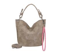 Fritzi31N Vintage Hobo Donna Borsa a Spalla Borsa Hobo Borsa a Mano Tempo Libero Viaggio Città Ecopelle Vegana 28 x 26 x 13 cm - Nero, Rosa, Marrone, Turchese, Verde, Grigio, Beige, Fucsia, Viola, Blu