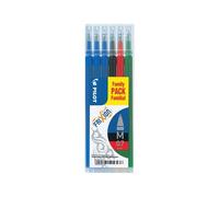 Frixion Ball - Set Da 6 Refill - Nero, Blu, Rosso, Verde - Punta Media
