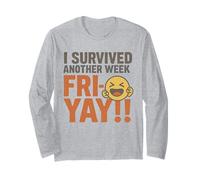 Friyay I Survived Another Week - Weekend Sarcastico Divertente Maglia a Manica