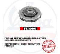 100290001 Frizione completa FERODO Piaggio Vespa 50-90-125cc primavera/et3