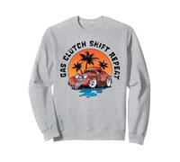 Frizione a Gas Ripetizione del Cambio Hotrod Car Cartoon Design Distressed Felpa