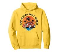 Frizione a Gas Ripetizione del Cambio Hotrod Car Cartoon Design Distressed Felpa con Cappuccio