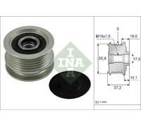 Frizione alternatore puleggia 535 0018 10 INA per VW SEAT