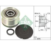 Frizione alternatore puleggia 535 0105 10 INA per RENAULT NISSAN DACIA AUDI