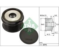 INA Puleggia alternatore 535 0192 10 - Dispositivo ruota libera per Alfa Romeo MiTo, Fiat Punto